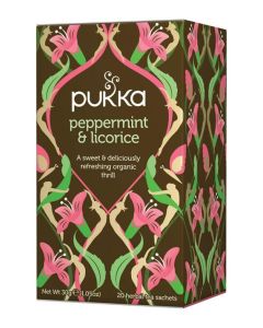 Pukka Tea Peppermint & Licorice Teas Envelopes (Pack 20) 5060229011107