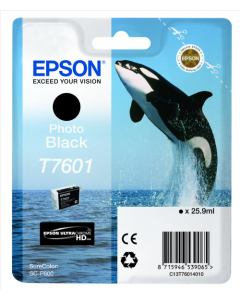 Epson T7601 Killer Whale Photo Black Standard Capacity Ink Cartridge 26ml - C13T76014010