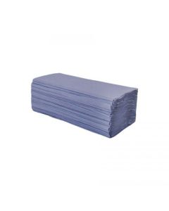ValueX Hand Towel V-Fold 1 Ply 300 Sheets Per Sleeve Blue Case 3600 (Pack 12 x 300) 1104071
