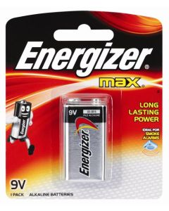Energizer Max 9V Alkaline Batteries (Pack 1) - E301531800