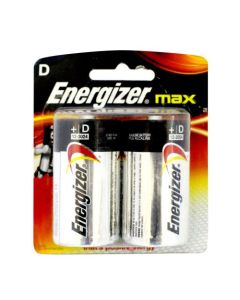 Energizer Max D Alkaline Batteries (Pack 2) - E300838300