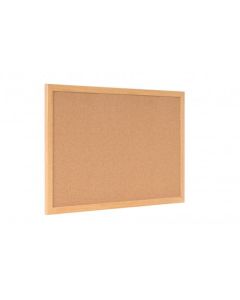 Bi-Office Earth-It Cork Noticeboard Oak Wood Frame 900x600mm - SF132001233