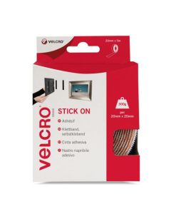 Velcro Sticky Hook and Loop Strip 20mmx5m White - RY07117