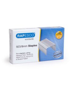 Rapesco 923/8mm Galvanised Staples (Pack 1000) - 1236