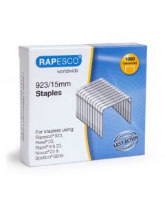 Rapesco 923/15mm Galvanised Staples (Pack 1000) - 1239