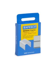 Rapesco 26/6mm Galvanised Staples Retail Pack (Pack 2000) - S2662MA3