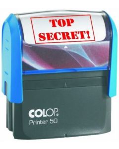Colop P50 Self Inking Word Stamp TOP SECRET 68x29mm Red Ink - C144791TOP