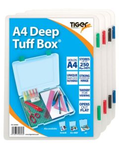 Tiger Tuff Box Polypropylene A4 Deep Clear - 300806