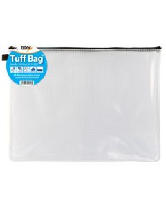 Tiger Tuff Bag Polypropylene A3 500 Micron Clear with Assorted Colour Zips - 301022
