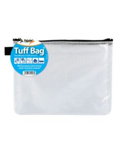 Tiger Tuff Bag Polypropylene A5 500 Micron Clear with Assorted Colour Zips - 301023