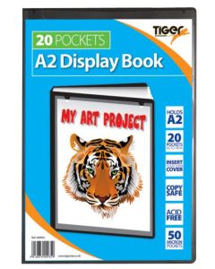 Tiger A2 Presentation Display Book 20 Pocket Black - 300935