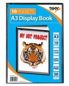 Tiger A3 Presentation Display Book 10 Pocket Black - 301426