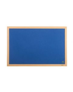 Bi-Office Earth-It Blue Felt Noticeboard Oak Wood Frame 1800x1200mm - FB8543233