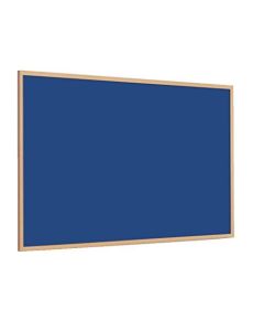 Magiboards Slim Frame Blue Felt Noticeboard Wood Frame 1500x1200mm - NF1WB6BLU