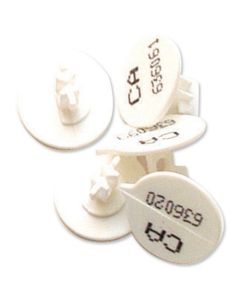 Versapak Numbered Button Seal White (Pack 500) - BUTTONNO-WHS