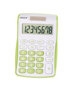 Genie 120B 8 Digit Pocket Calculator Green - 12496