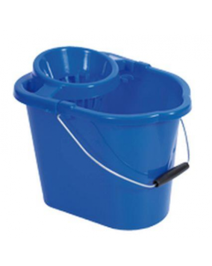ValueX Plastic Mop 15L Bucket With Wringer And Handle Blue 0907053