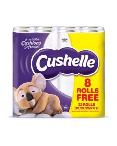Cushelle Toilet Roll 2 Ply White (Pack 32 For The Price Of Pack 24) 1102090