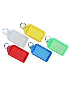 ValueX Sliding Key Tags Plastic Large Assorted Colours (Pack 50) - KTLL50