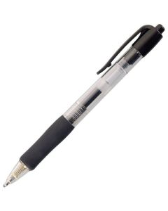 ValueX Retractable Gel Rollerball Pen 0.7mm Line Black (Pack 10) - K3-01