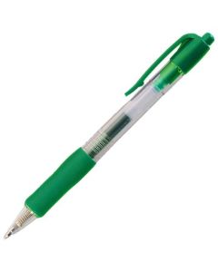 ValueX Retractable Gel Rollerball Pen 0.7mm Line Green (Pack 10) - K3-04