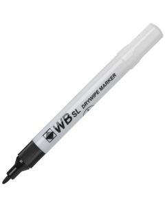 ValueX Whiteboard Marker Fine Bullet Tip 1mm Line Black (Pack 10) - 874001