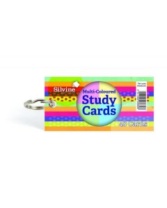 Silvine Multicoloured Study Cards 100x50mm (Pack 48) - PADSCAC