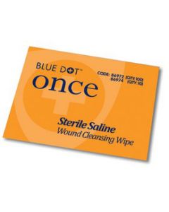 Blue Dot Sterile Saline Wipes (Pack 100) - 1047206