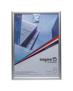 Photo Album Co Inspire for Business Poster/Photo Snap Frame A2 Aluminium Frame Plastic Front Silver - SNAPA2S