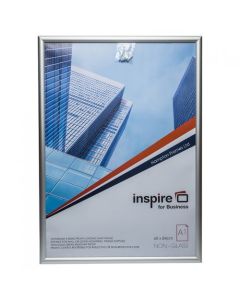 Photo Album Co Inspire for Business Poster/Photo Snap Frame A1 Aluminium Frame Plastic Front Silver - SNAPA1S