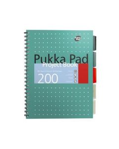 Pukka Pad Metallic Project Book B5 Wirebound 200 Pages Polypropylene Cover (Pack 3) 8518-MET