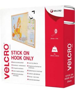 Velcro Sticky Hook Strip 20mmx10m White - 7180