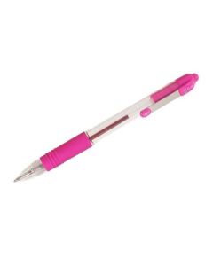 Zebra Z-Grip Retractable Ballpoint Pen 1.0mm Tip Pink (Pack 12) - 22270