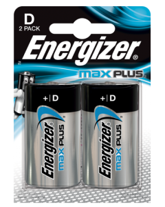 Energizer Max Plus D Alkaline Batteries (Pack 2) - E301323902