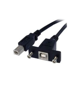 StarTech.com 1 ft Panel Mount USB B to B Cable