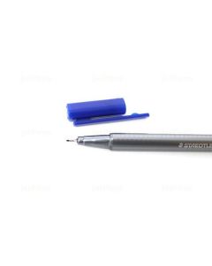Staedtler Triplus Fineliner Pen 0.8mm Tip 0.3mm Line Blue (Pack 10) 334-3