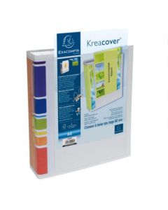 Exacompta Kreacover Prem Touch Lever Arch File PVC A4 80mm Spine Width White (Pack 10) - 200802H