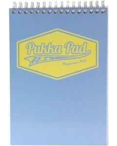 Pukka Pad Wirebound Card Cover Reporters Shorthand Notebook Ruled 160 Pages Pastel Blue/Pink/Mint (Pack 3) - 8907-PST