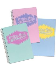 Pukka Pad Jotta A5 Wirebound Card Cover Notebook Ruled 200 Pages Pastel Blue/Pink/Mint (Pack 3) - 8629-PST
