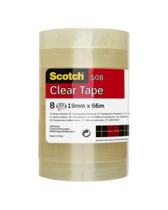 Scotch 508 Transparent Tape 19mm x 66m (Pack 8) 7100213204