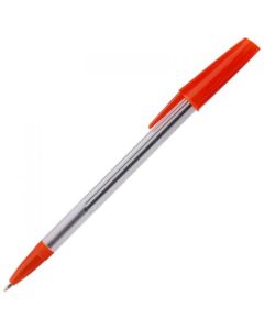 ValueX White Box Ballpoint Pen 1.0mm Tip 0.7mm Line Red (Pack 50) - 0052502/NB