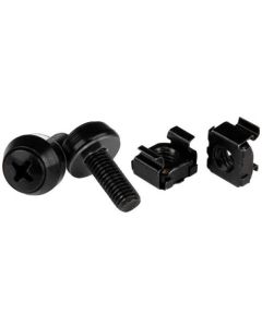 StarTech.com M6x12mm Screws and Cage Nuts x100 Black