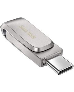 SanDisk Ultra Dual Drive Luxe 256GB USB A USB C Stainless Steel Flash Drive
