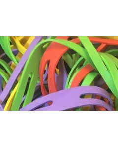 ValueX Rubber X Band Assorted Colours 150mm Diameter 100grams - RBX/Nat