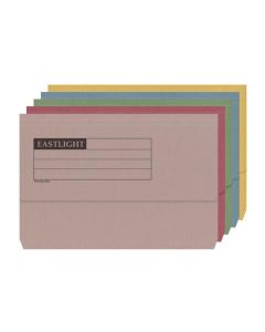 ValueX Document Wallet Manilla Foolscap Half Flap 285gsm Assorted (Pack 50) - 45110DENT