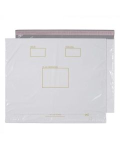 Blake Purely Packaging Polypost Polythene Pocket Envelope Peel and Seal 590x430mm White (Pack 100) - PE96/W/100