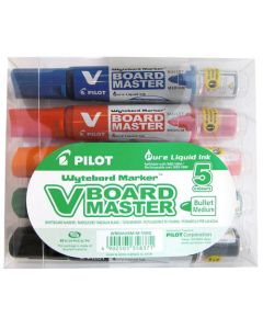 Pilot V-Board Master Whiteboard Marker Bullet Tip 2.3mm Line Assorted Colours (Pack 5) - 4902505358371