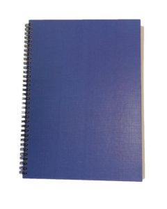 ValueX A4 Wirebound Hard Cover Notebook Ruled 160 Pages Blue