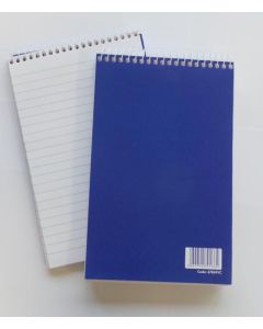ValueX 127x200mm Wirebound Card Cover Reporters Shorthand Notebook Ruled 260 Pages Blue