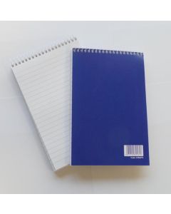 ValueX 127x200mm Wirebound Card Cover Reporters Shorthand Notebook 70gsm Ruled 160 Pages Blue